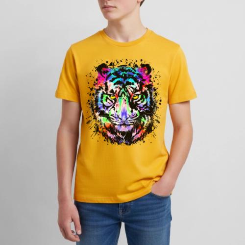 Color Splash Tiger Head - Colorful Tiger Face - Kids' Premium T-Shirt