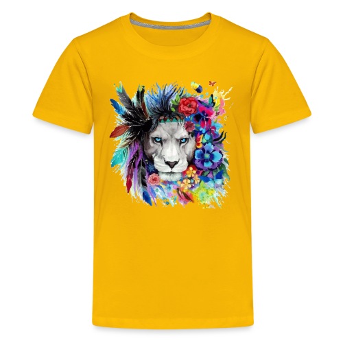 Colorful Lion Pained Look effect - Kids' Premium T-Shirt