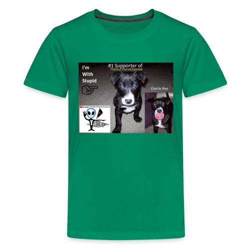 OTchanCharlieRoo Front with Mr Grey Back - Kids' Premium T-Shirt