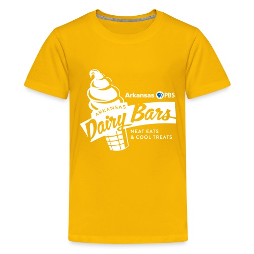 Arkansas Dairy Bars Logo Primary One Color White - Kids' Premium T-Shirt
