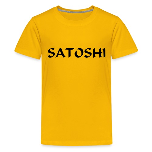 Satoshi only the name stroke btc founder nakamoto - Kids' Premium T-Shirt