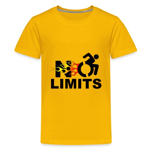 No limits for me with my wheelchair - Kids' Premium T-Shirt