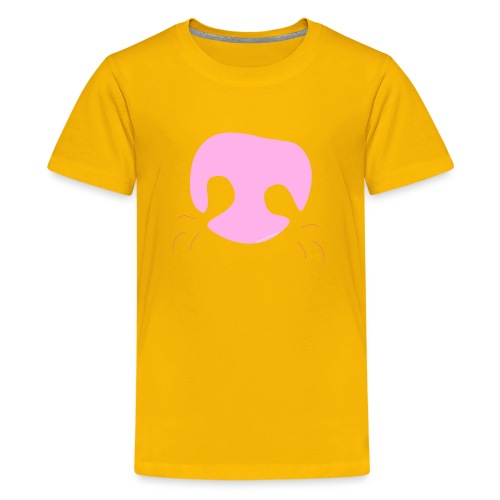 Pink Whimsical Dog Nose - Kids' Premium T-Shirt