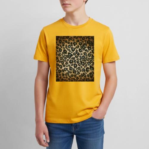 Blue Brown Black Leopard Pattern - Kids' Premium T-Shirt