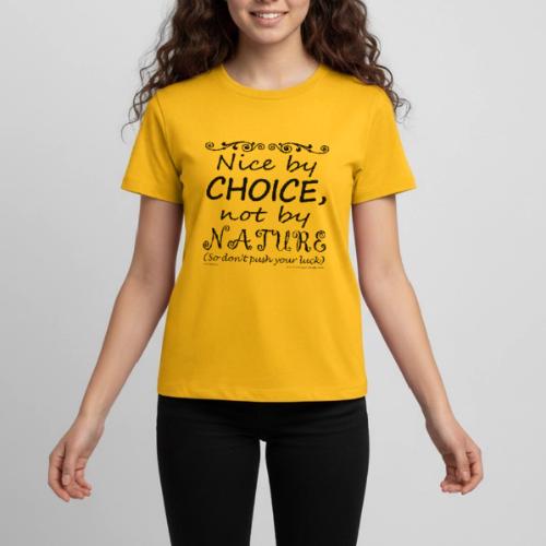 Nice By Choice (Light Backgrounds) - Kids' Premium T-Shirt