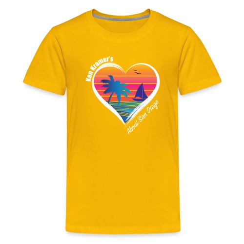 KK ASD HEART WHITE - Kids' Premium T-Shirt