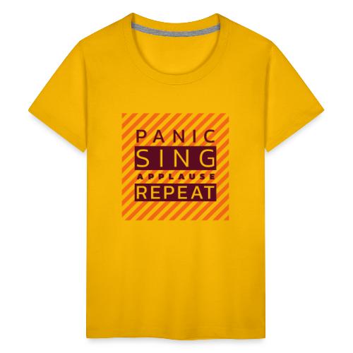 Panic — Sing — Applause — Repeat (duotone) - Kids' Premium T-Shirt