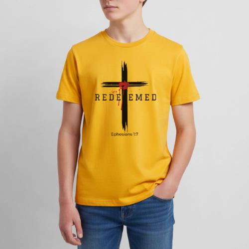 Redeemed by the blood of Jesus - Ephesians 1:7 - Kids' Premium T-Shirt