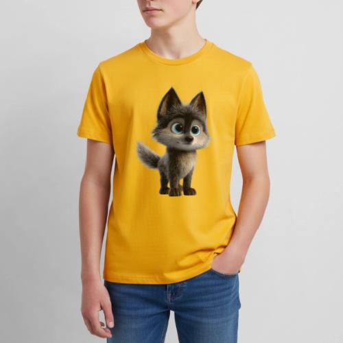 Innocent Cartoon Baby Wolf - Kids' Premium T-Shirt