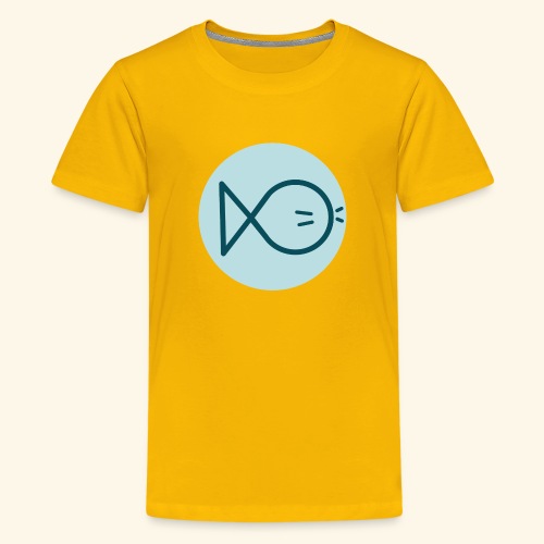 Logo moustache fish - Kids' Premium T-Shirt