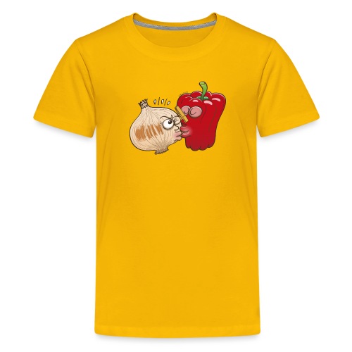 Smelly onion and cautious bell pepper kissing - Kids' Premium T-Shirt