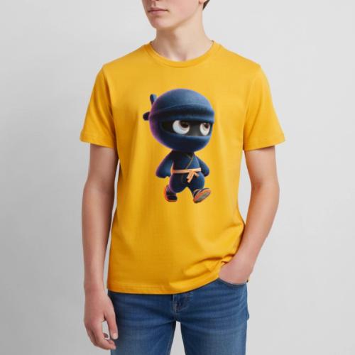 Playful Cartoon Baby Ninja Walking Happily - Kids' Premium T-Shirt