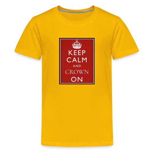 Keep Calm And Crown On logo - Kids' Premium T-Shirt
