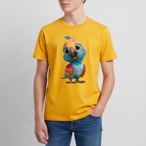 Colorful Cartoon Baby Parrot Design - Kids' Premium T-Shirt