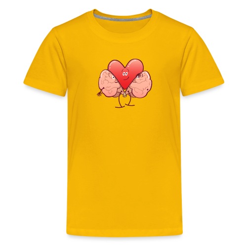 Cartoon heart getting rid of brain costume - Kids' Premium T-Shirt