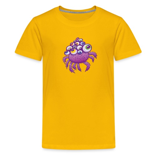 Monstrous multi-eyed purple spider - Kids' Premium T-Shirt