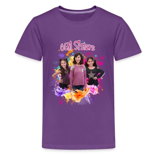 GEM Sisters Color Splash (Bright) - Kids' Premium T-Shirt