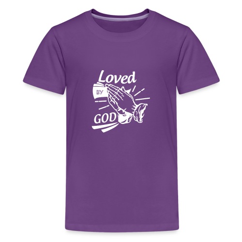 Loved By God - Alt. Design (White Letters) - Kids' Premium T-Shirt