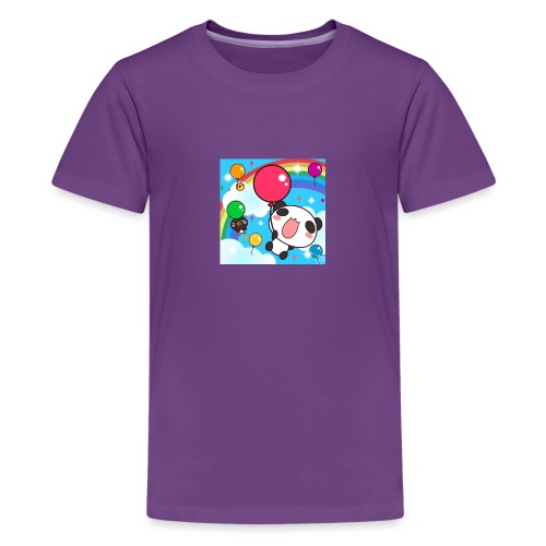 Rainbow with a panda - Kids' Premium T-Shirt