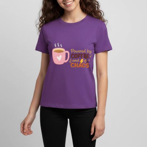 Powered by Coffee and Chaos - Kids' Premium T-Shirt