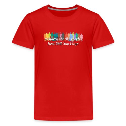 a church for all people - with colorful graphic - Kids' Premium T-Shirt