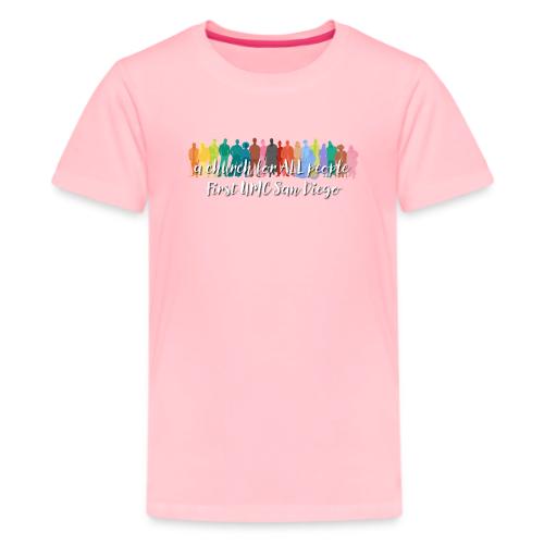 a church for all people - with colorful graphic - Kids' Premium T-Shirt