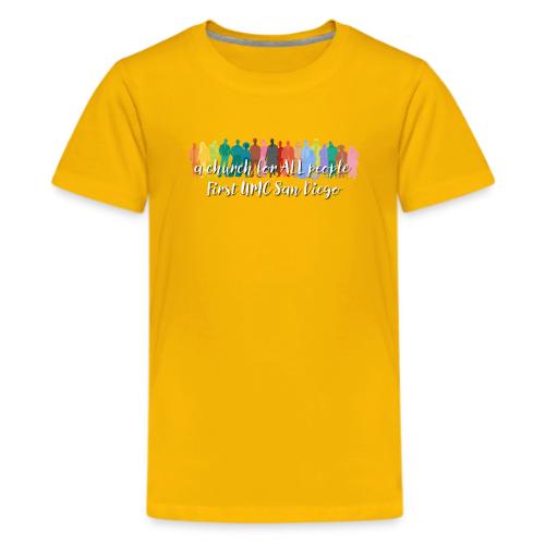 a church for all people - with colorful graphic - Kids' Premium T-Shirt