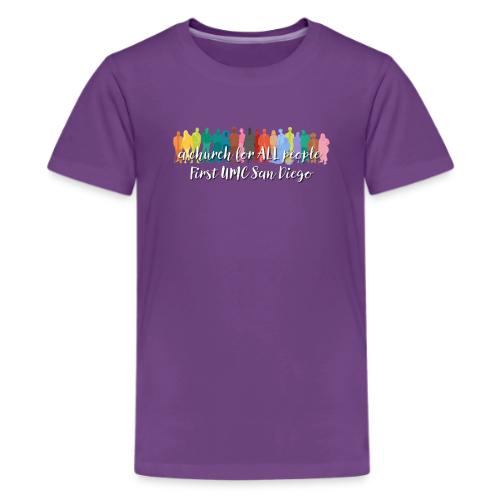 a church for all people - with colorful graphic - Kids' Premium T-Shirt