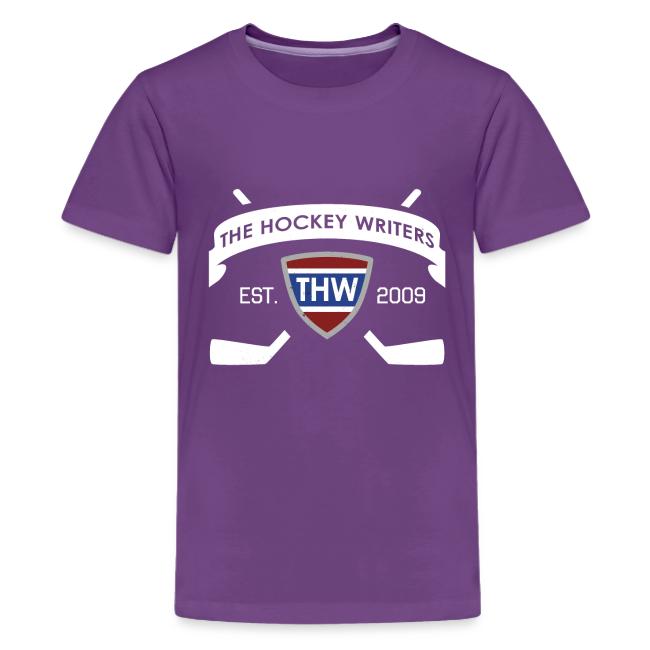 The Hockey Writers Est. 2009 Banner Logo - white