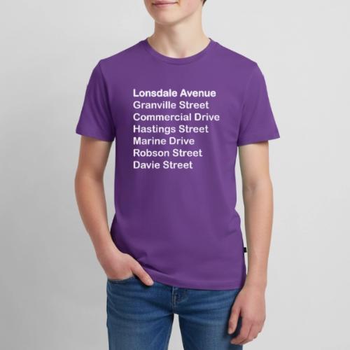 Street Names White Text - Kids' Premium T-Shirt