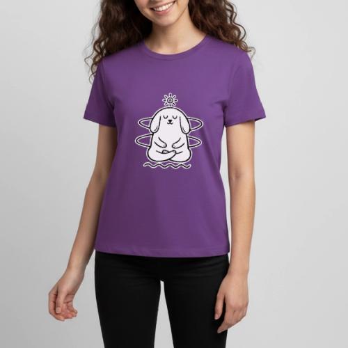 Cute Meditating Bunny Zen Yoga Animal - Kids' Premium T-Shirt