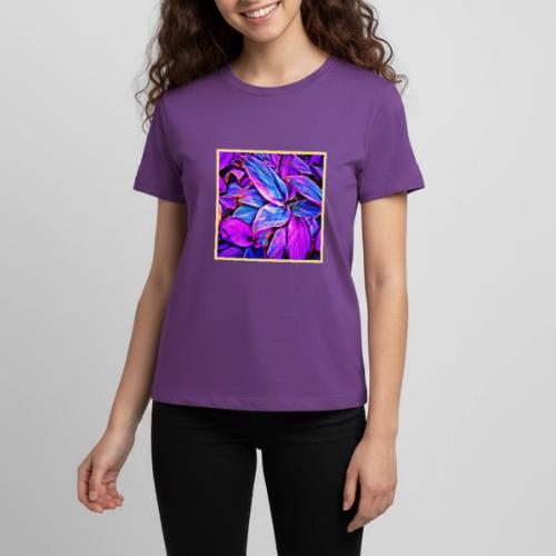Vibrant Neon Foliage Pattern - Kids' Premium T-Shirt