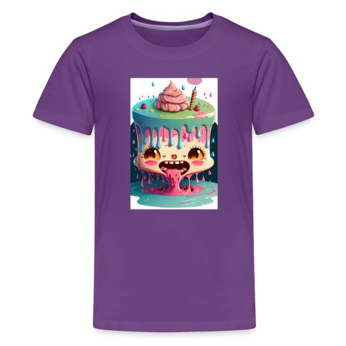 Cake Caricature - January 1st Dessert Psychedelia - Kids' Premium T-Shirt