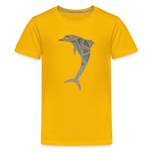 dolphin art deco - Kids' Premium T-Shirt