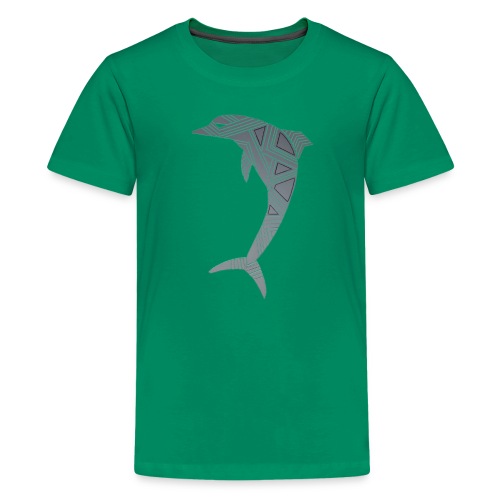 dolphin art deco - Kids' Premium T-Shirt