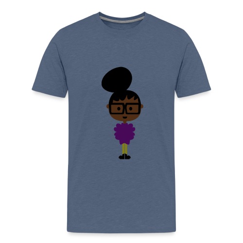 Studious Girl With Big Frames - Kids' Premium T-Shirt