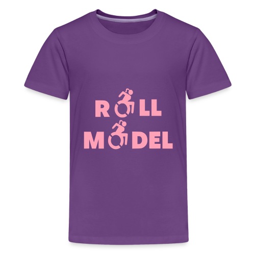 As a lady in a wheelchair i am a roll model - Kids' Premium T-Shirt