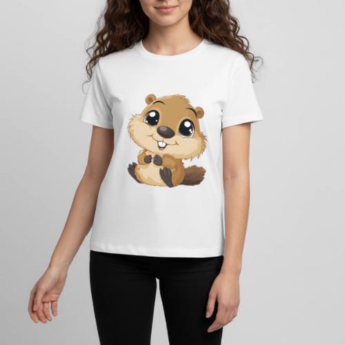 Adorable Cartoon Baby Beaver with Big Eyes - Kids' Premium T-Shirt