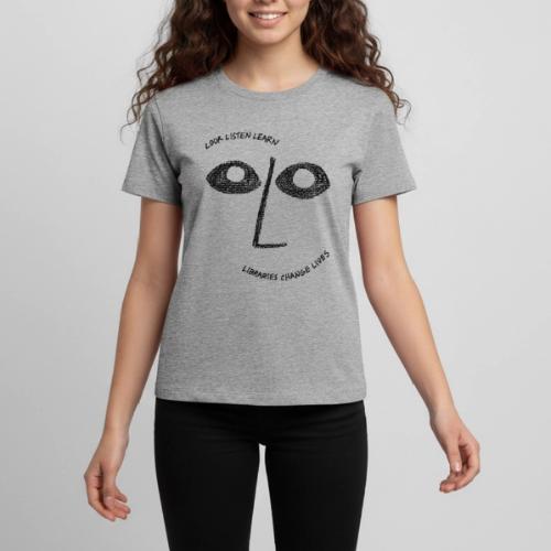 Vintage ALA: Libraries Change Lives Face - Kids' Premium T-Shirt