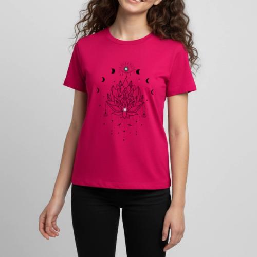 Third Eye Black Lotus Flower - Moon Cycle Design - Kids' Premium T-Shirt