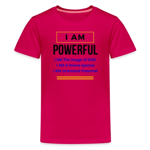 I AM Powerful (Light Colors Collection) - Kids' Premium T-Shirt