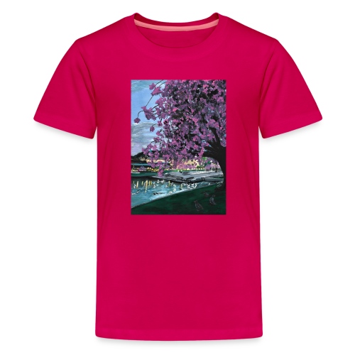Festplass Swans and Cherry Flowers week 17 - Kids' Premium T-Shirt