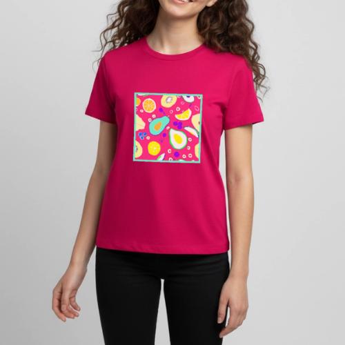 Stylish Tropical Fruits Patterns Art - Kids' Premium T-Shirt