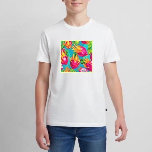 Vibrant Dragoon Fruit Pattern - Kids' Premium T-Shirt