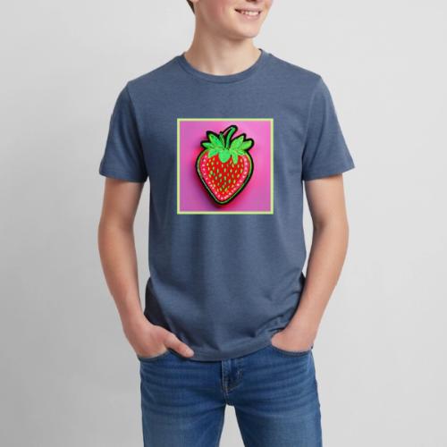 Vibrant Strawberry Neon Sign - Kids' Premium T-Shirt
