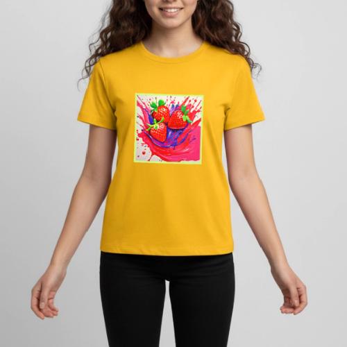 Vibrant Strawberry Splash - Kids' Premium T-Shirt