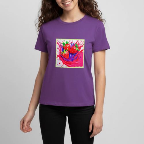 Vibrant Strawberry Splash - Kids' Premium T-Shirt