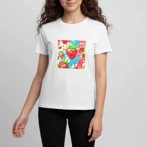 Strawberry Splash Pattern - Kids' Premium T-Shirt