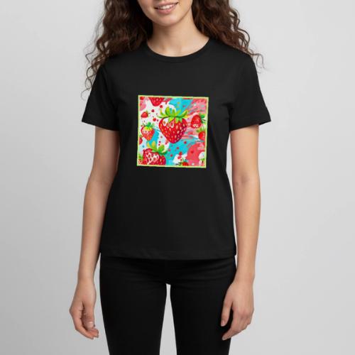 Strawberry Splash Pattern - Kids' Premium T-Shirt