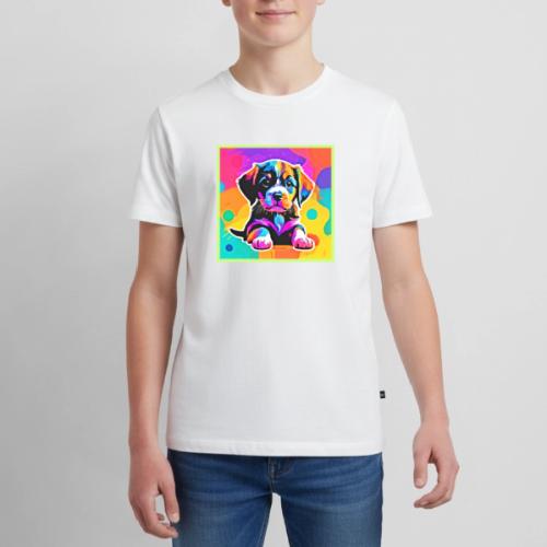 Vibrant Puppy Artwork - Kids' Premium T-Shirt